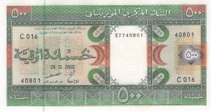 Mauretanien p8c 500 Ouguiya 2002